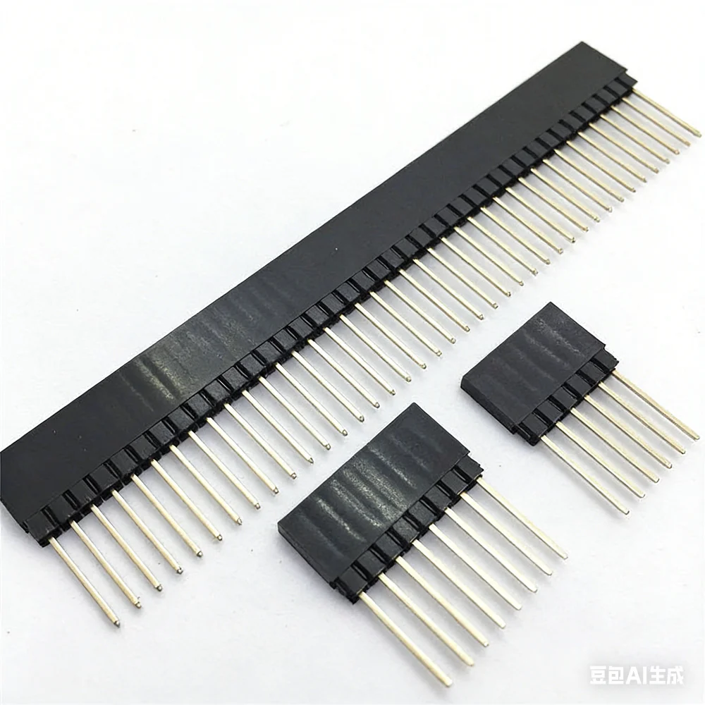 5pcs 2.54mm PC104 1X40P Single Stackable Rohs 1U Gold PC12.2mm PH11 6T PCB Industrial Female Pin Header Connector Socket Strip