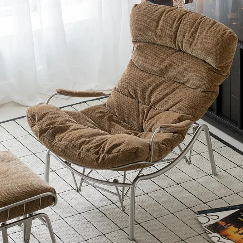 

Italian minimalist rocking chair lazy sofa living room balcony leisure home rocking chair retro light luxury single sofa