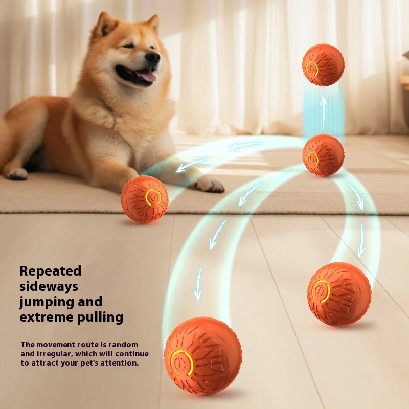 Whirlpool Electronic Intelligent Rolling Ball Dog Toy, Fun to Relieve Boredom, Gravity Walking Ball, Jumping Ball, Dog Gnawing