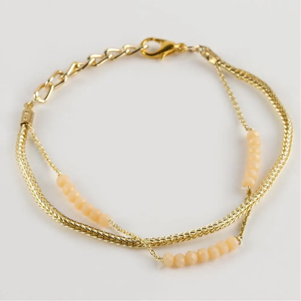 Dual Crystal Chain Bracelet