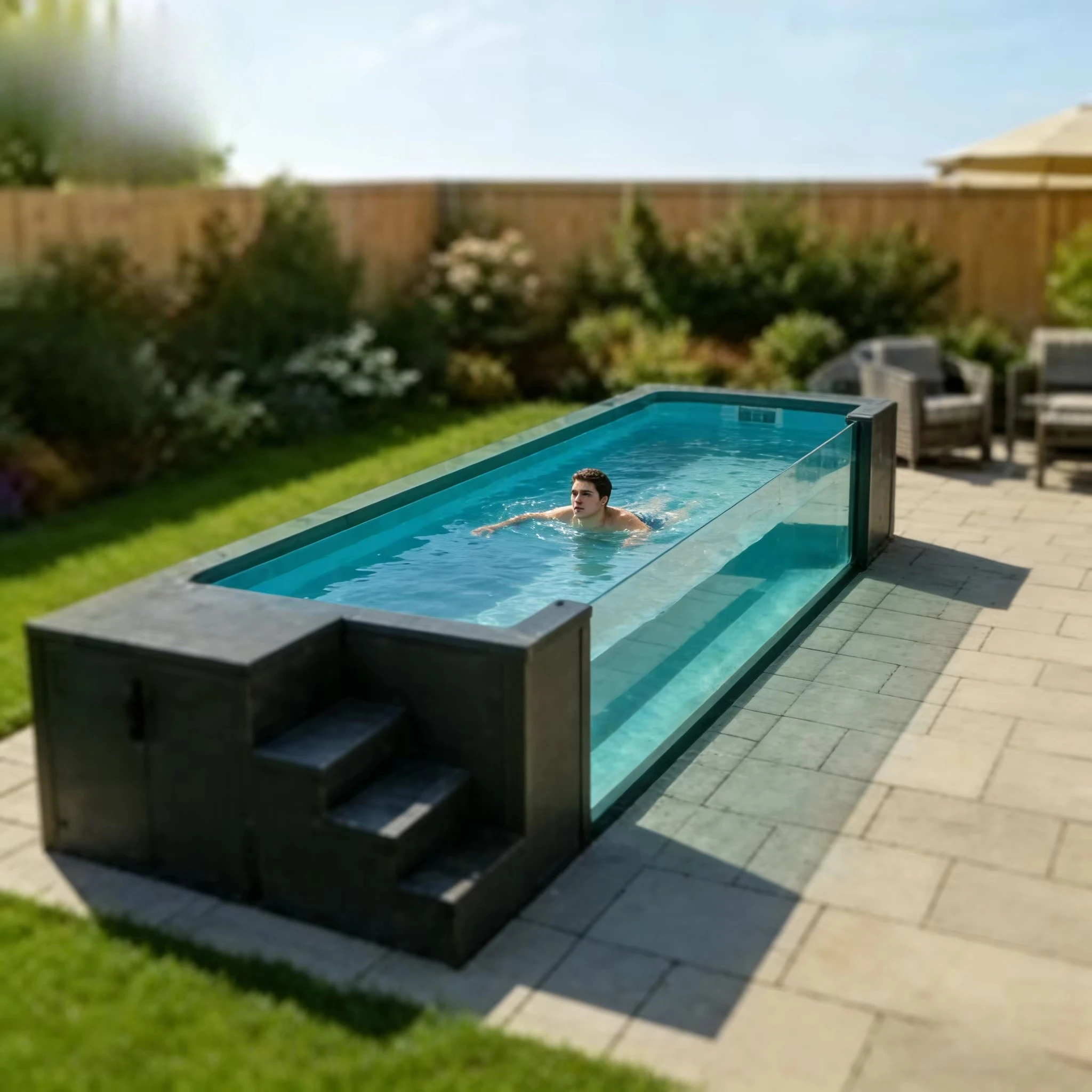 Modular Prefabricated Swimming Pool Above Ground Container Structure Modern Outdoor Garden Piscina Tank High Quality