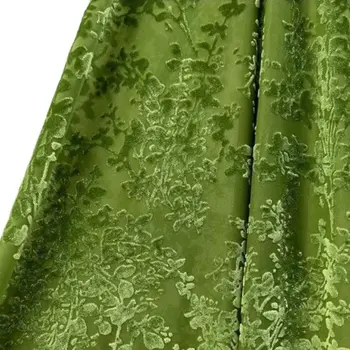 1碼綠色印花氨綸天鵝絨布料,提花錦緞,尼日利亞喬治布料,適用於洋裝DIY服裝 8 最佳銷售 尼日利亞錦緞布料 - №8