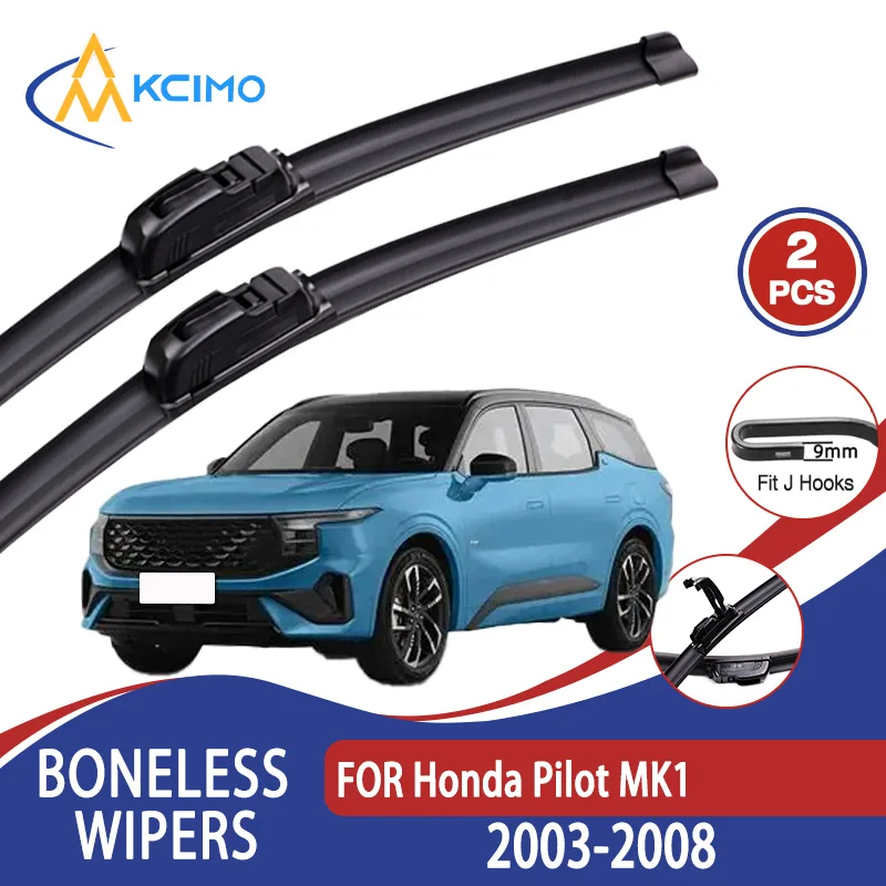 

For Honda Pilot MK1 2003-2008Car Wiper U-type Soft Rubber Boneless Wiper HD Quiet Durable Automotive Wiper 24"+21"