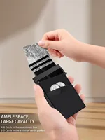 Anti-theft Cards Protectors Card Holder Minimalist Smart Wallet RFID Protection Aluminum Metal Box Cardholder Case Porte Carte 4