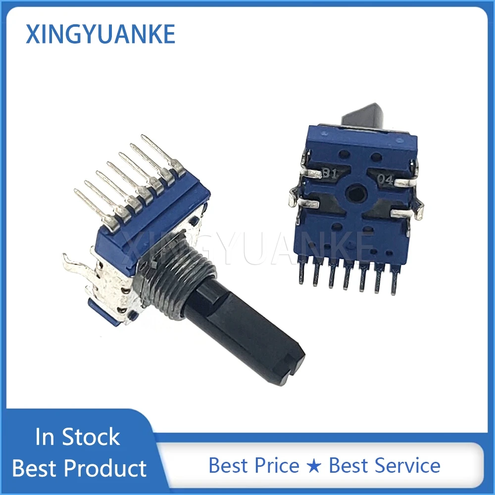 2PCS 7Pins RK14 B20K B50K B100K Stereo Channel Vertical Rotary Potentiometer B203 B503 B104 Shaft Length 20MM