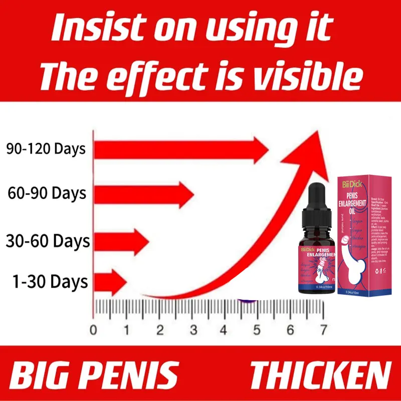 Penis Permanent Thickening, Growth Enlargement Massage Men\'s Cock Erection Lubricant Lncrease XXL Plant Extracts  Massage Oil