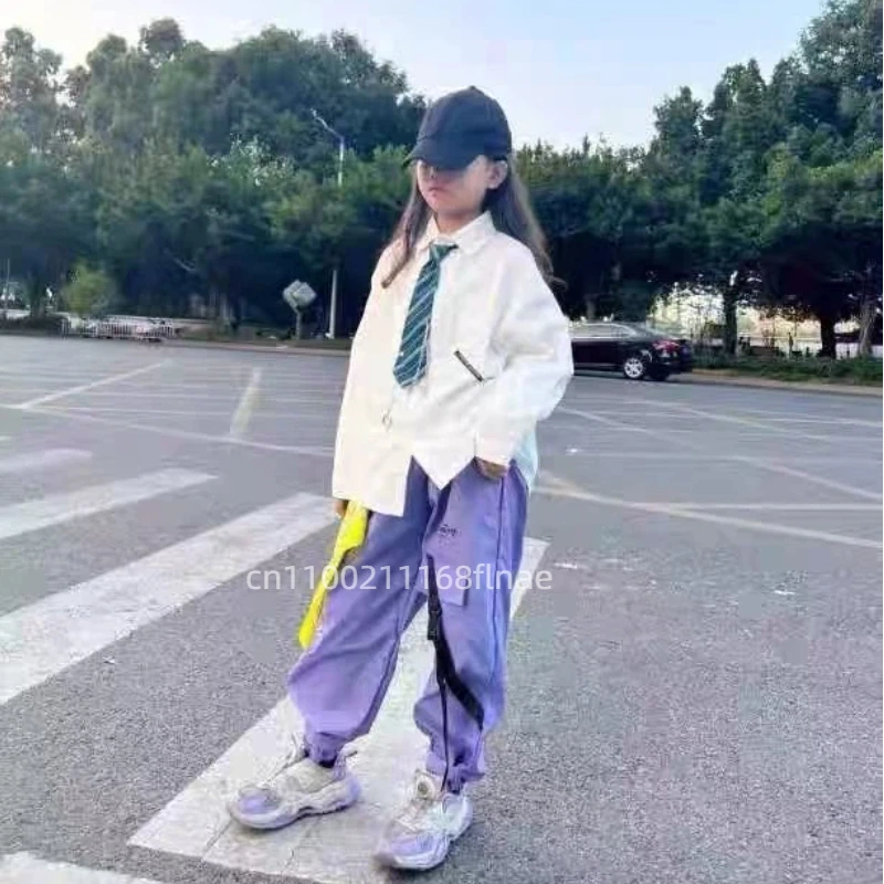 子供用ストリートダンスとヒップホップのパフォーマンスコスチュームセット、女の子用ジャズダンスコスチューム、男の子用ヒップホップファッションランウェイコスチューム