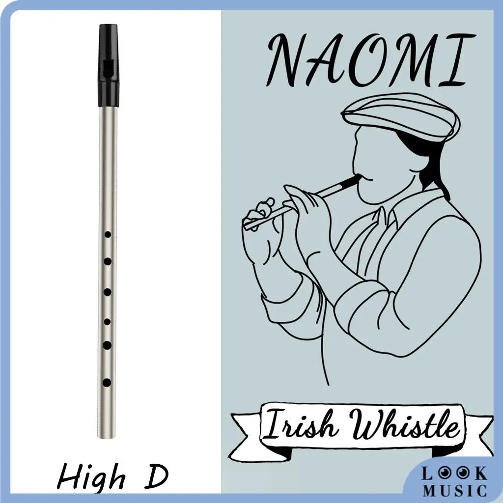 LOOK D Key Tin Whistle 6 Hole Penny Whistle Ireland Mini Wind Musical Instrument Irish Whistles