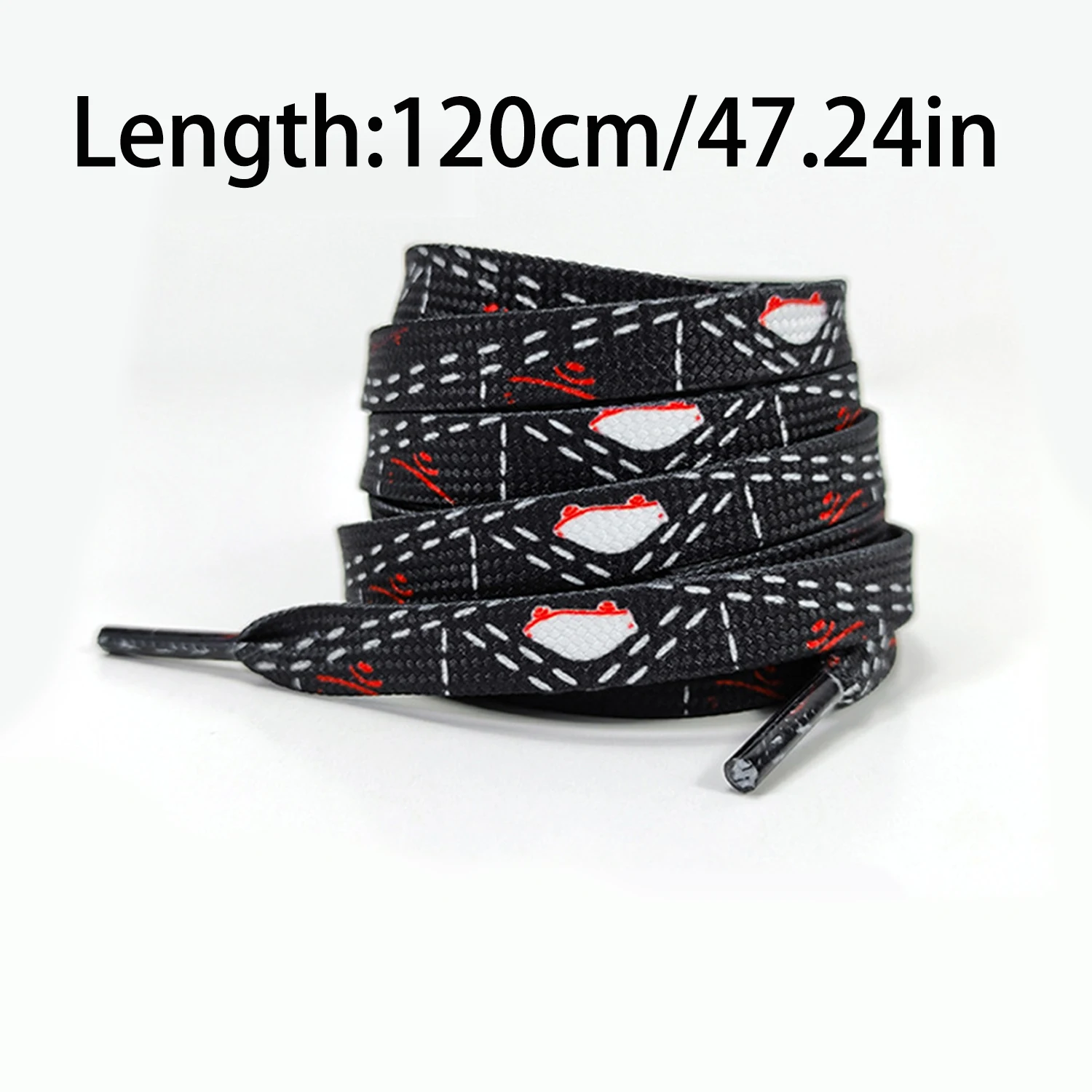 1 Pair Fashion Star Cashew Flower Print Shoe Laces Flat Shoestring Sneakers Shoe Strap Shoelaces 120cm