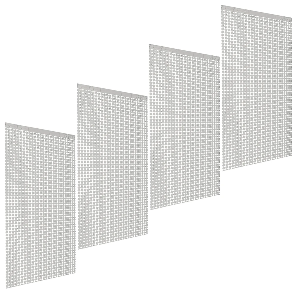 

4pcs Laser Fringe Curtains Silver 1m 2m Party Decorations Tassel Beaded Backdrop Festival DIY Streamer Layout Props
