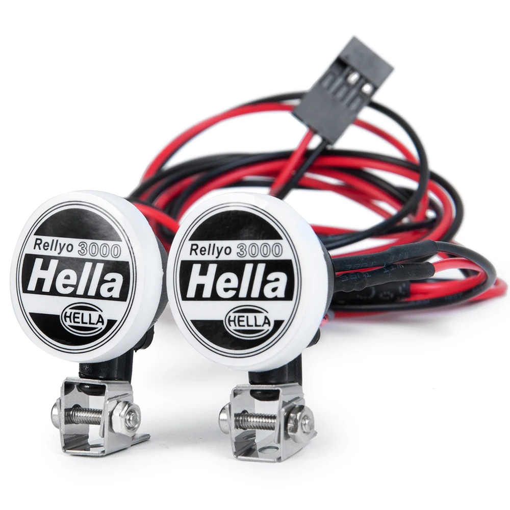 AXSPEED LED Lamp Roof Light Bright Search Light HELLA IPF Sticker Round Headlights for 1/10 RC Crawler Car Axial SCX10 TRX4 TRX6