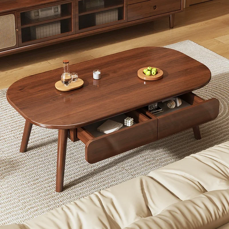

Coffee table living room household small apartment modern simple small table 2026 new simple solid wood leg sofa coffee table
