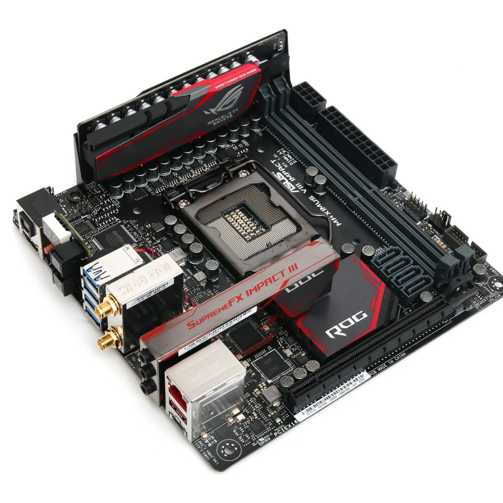 Imagem -03 - Asus-max Impact Processador Intel Core Soquete Lga 1151 Suporte I56500 I77700 Ddr4 4133 oc Rog Game Motherboard