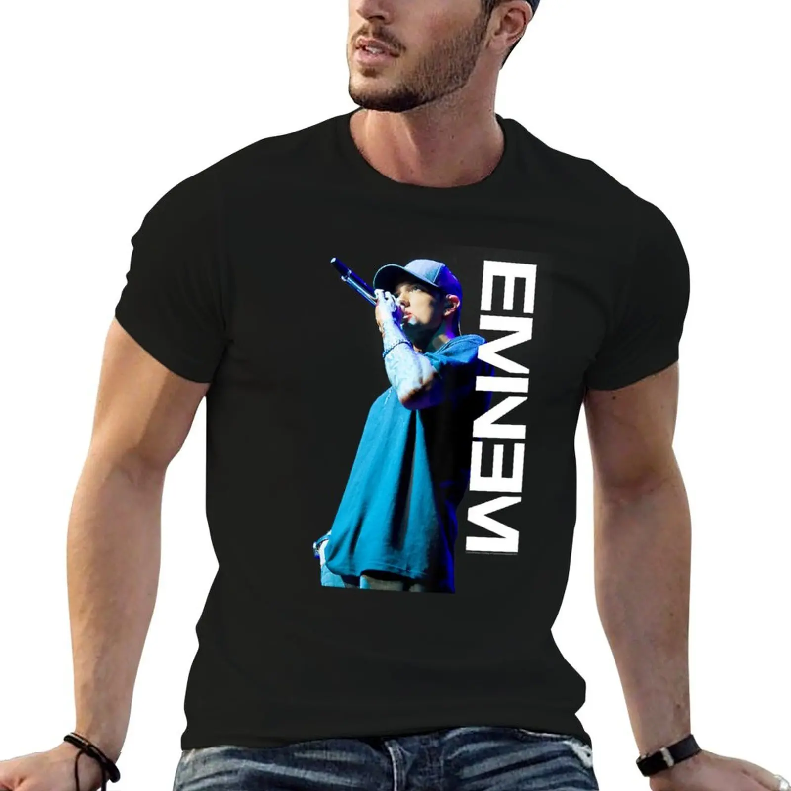 

Eminem Mic Pose T-Shirt t shirts for man pack cotton man t shirt graphic T-Shirt