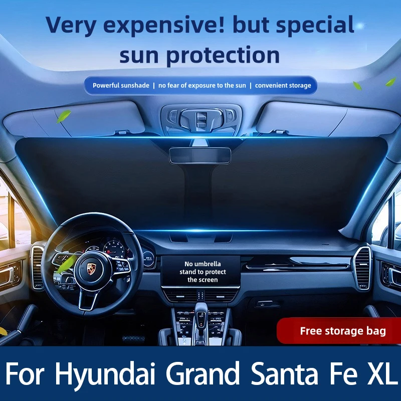 

For Hyundai Grand Santa Fe XL Tucson Car Window Sunshade Cover Front Window Sun Protection Foldable Curtains for Summer UV