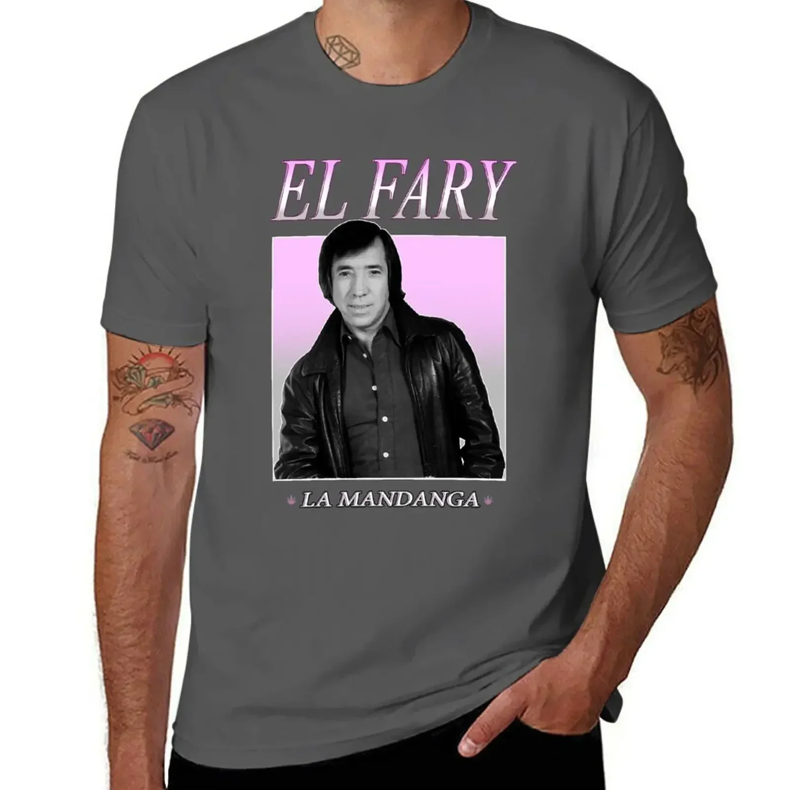 Retro El Fary La Mandanga T-Shirt aesthetic anime clothes plain mens t shirt  Informal Hot Sale Round Collar harajuku Crewneck