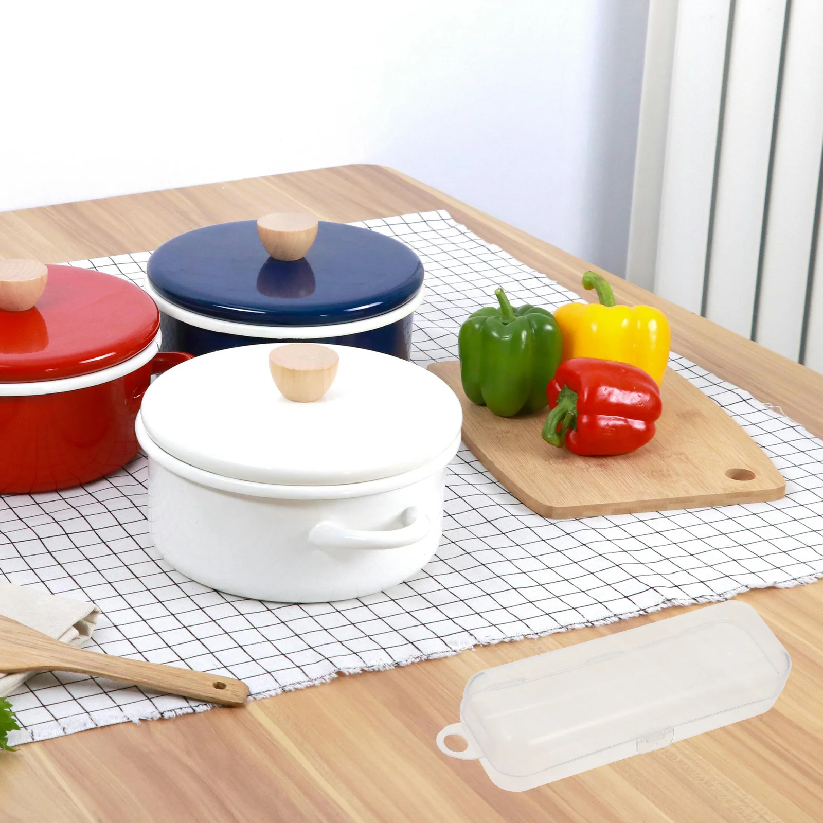 

6pcs Pacifier Case Box Spoon Fork Pacifier Cover Storage Container For New Mom Gift Food Grade Pp Dustproof Holder