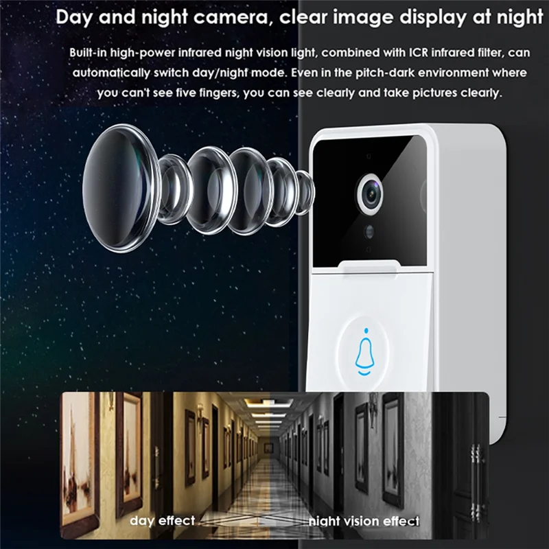 Tuya Wireless Video Doorbell Digital Visual Intercom WIFI 2.4G HZ Waterproof Electronic 1080P Home Security Camera