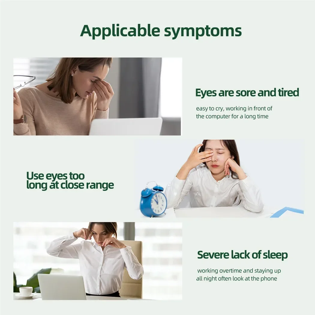 Alat pijat mata terapi magnet, instrumen penghilang pijat mata pintar 9 mode mengurangi kelelahan bola mata pijat migrain