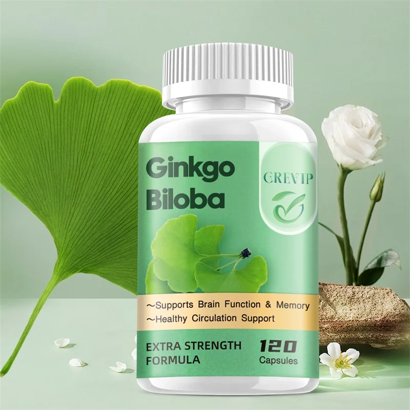 Ginkgo Biloba - Brain Enhancer, Helps Maintain Brain Power, Energy, Memory, Concentration, Anti-Fatigue, Antioxidant