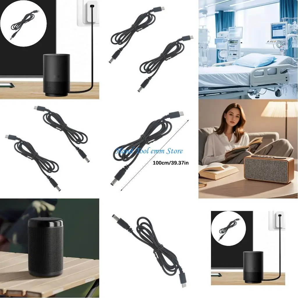 

H37F 12 В Кабель для быстрой зарядки Тип C Разъем для кабеля с круглым портом 5,5 мм постоянного тока Кабель для быстрой зарядки