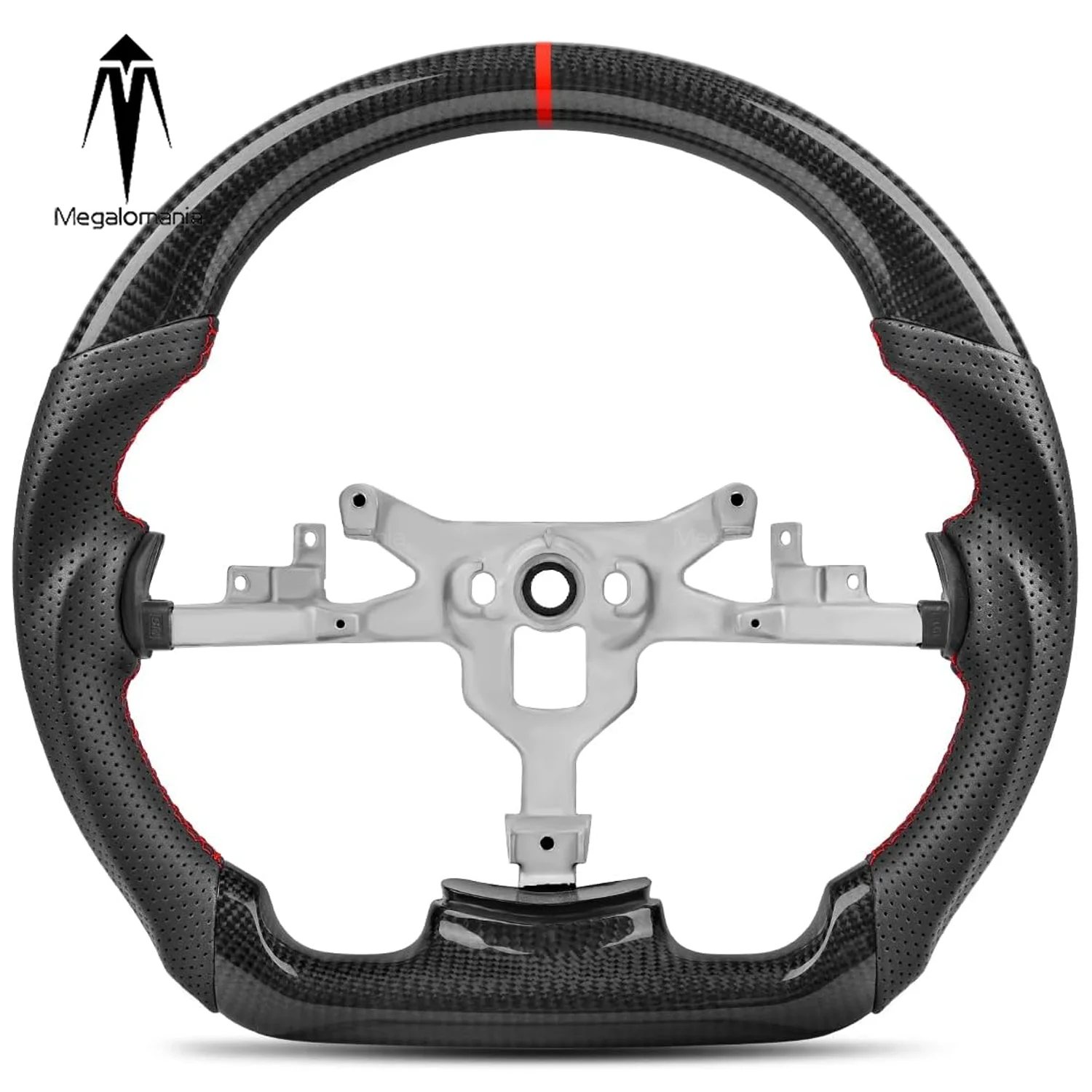 Real Carbon Fiber Steering Wheel for Chevrolet Corvette C6 2006-2011 Fits Z06 Grand Sport ZR1 Base Coupe Convertible Accessories