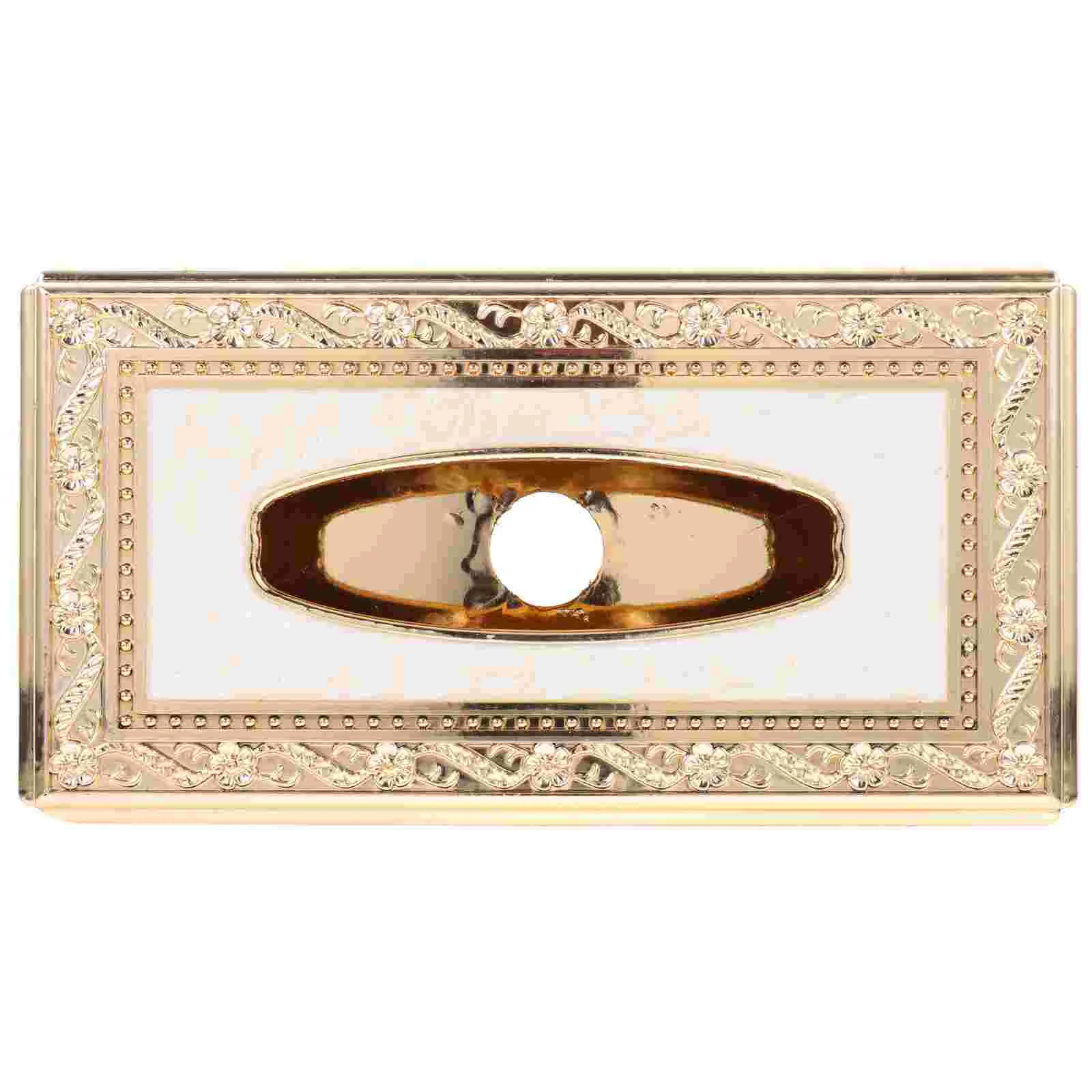 Napkins Inlaid Gold and Jade Tissue Box Acrylic Holder Case Desk Paper Towel Storage Golden Household Office