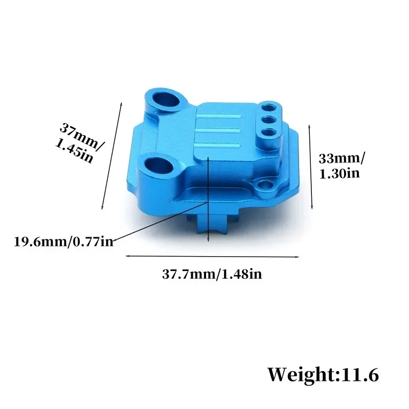 Cubierta de caja de cambios trasera de aluminio XTRA VELOCIDAD V2 para TAMIYA TA01/TA02/DF01/TOP FORCE/MANTA RAY # XS-TA29165RD