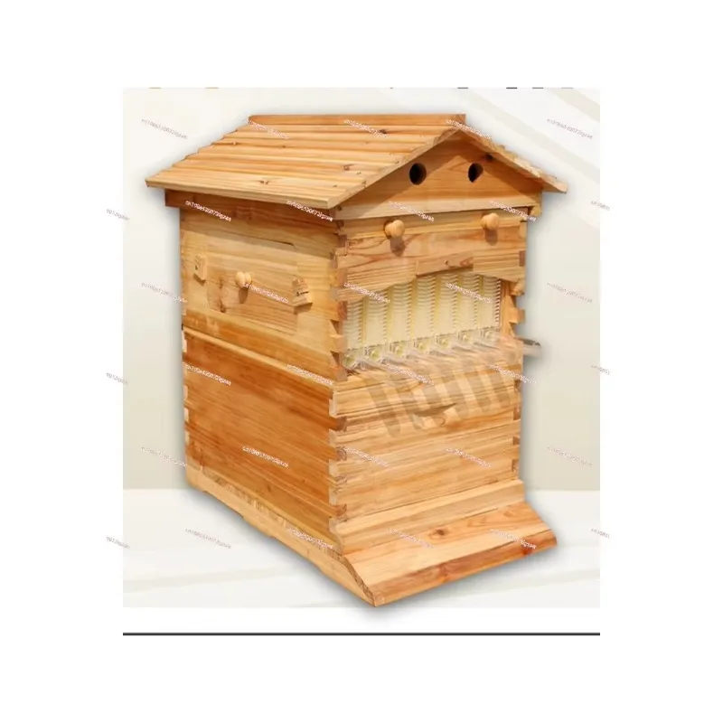 Flow Hive Boiled Wax Cedar Mini Self-flowing Honey Bee Hive Beekeeping Middle Bee Complete Set 25.5*38*120cm