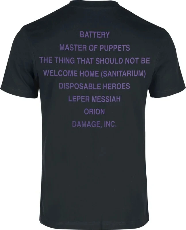 تي شيرت فضفاض غير رسمي بأكمام قصيرة مطبوع عليه جرافيك ميتاليكا يمكن أن يكون عصريًا وفاخرًا طوال العام