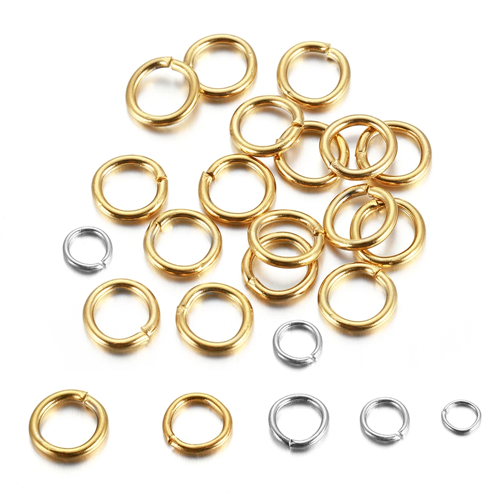 

100-200pcs Stainless Steel Open Jump Rings for Jewelry Making DIY