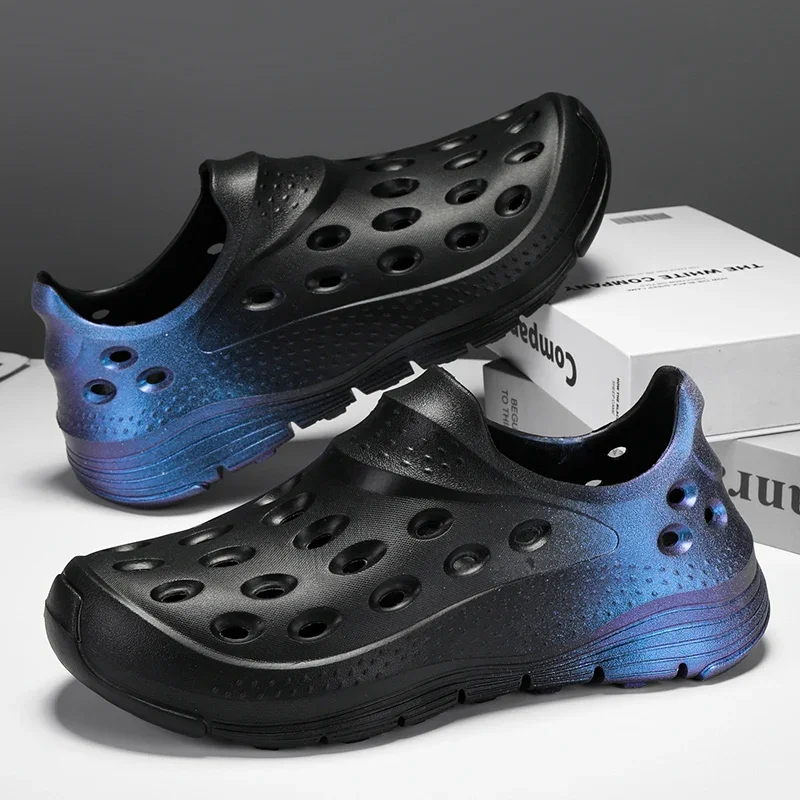 Slippers Fashionable Hole Shoes Summer Men\'s Popular Chameleon EVA Slippers Anti Slip Toe Capped Slippers Comfortable To Step On