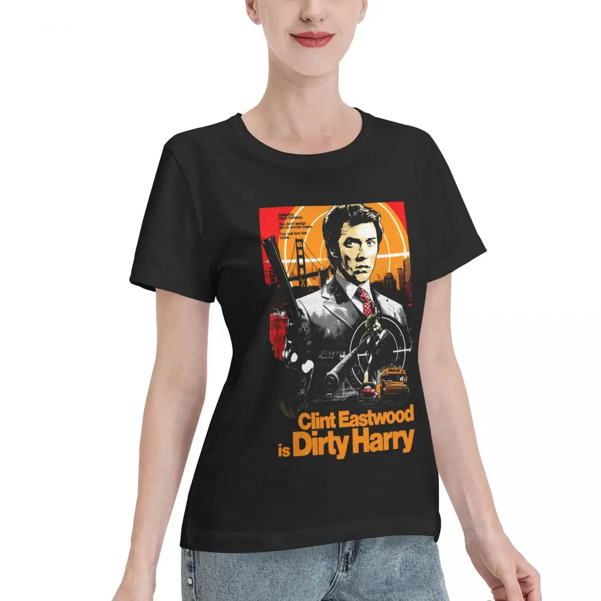Top Rated Harry Clint Eastwood Women's T-shirt Night Out Aesthetic Women Top