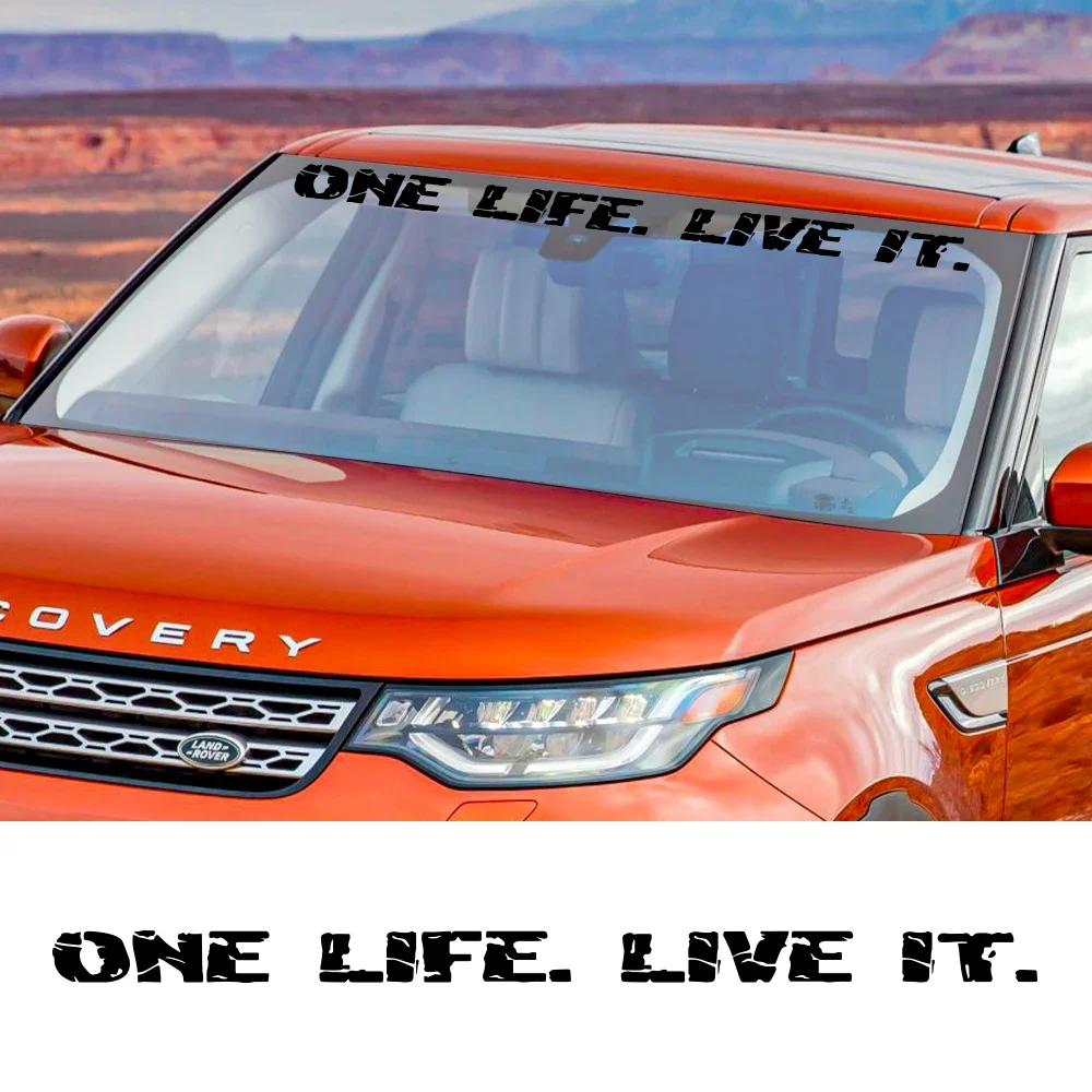 

Car Front Windshield Sticker For Land Rover Discovery 1 2 3 4 5 TD5 One Life Live It Styling Vinyl Film Decal Auto Accessories