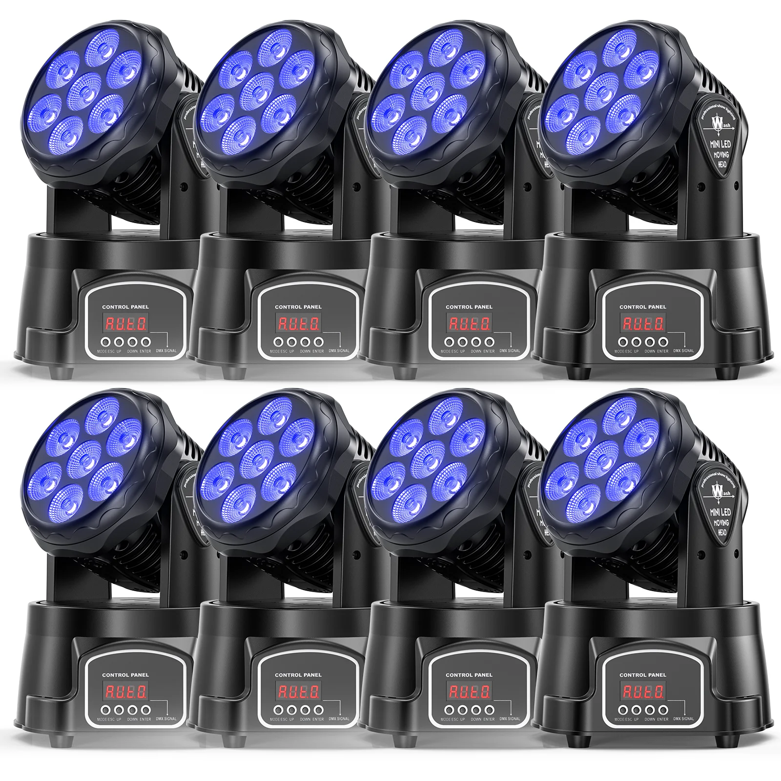 Yiflamefly 8 個 105 ワットビーム移動ヘッドライト 7x4W RGBW 4IN1 LED ステージライト DMX512 スポットライト DJ ディスコ KTV ウェディングパーティー