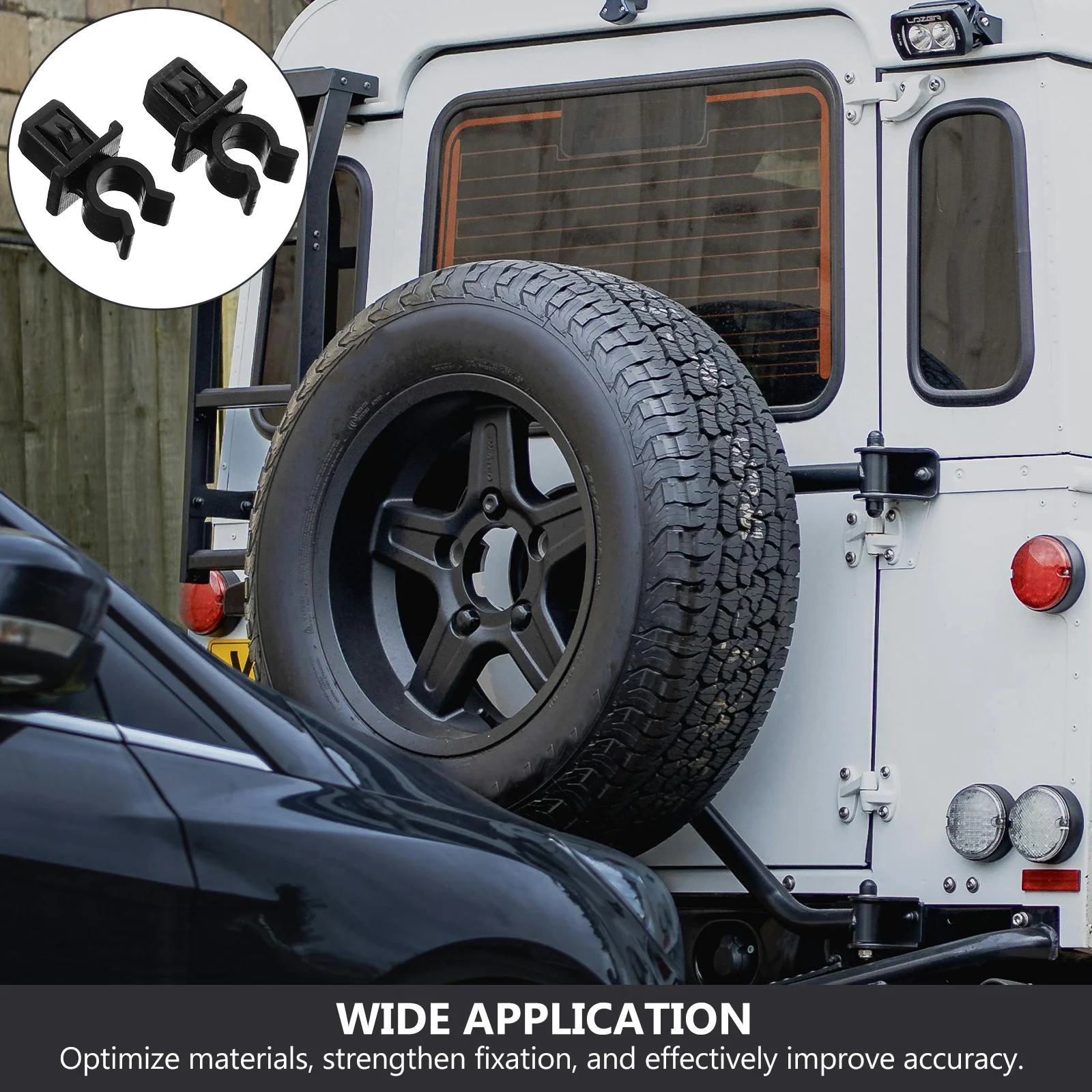 

50pcs Clamp Fixing Clips For Spare Wheel Carrier Lock Clips Durable Tire Holder Fast Installation Secure Fit For Car Riding