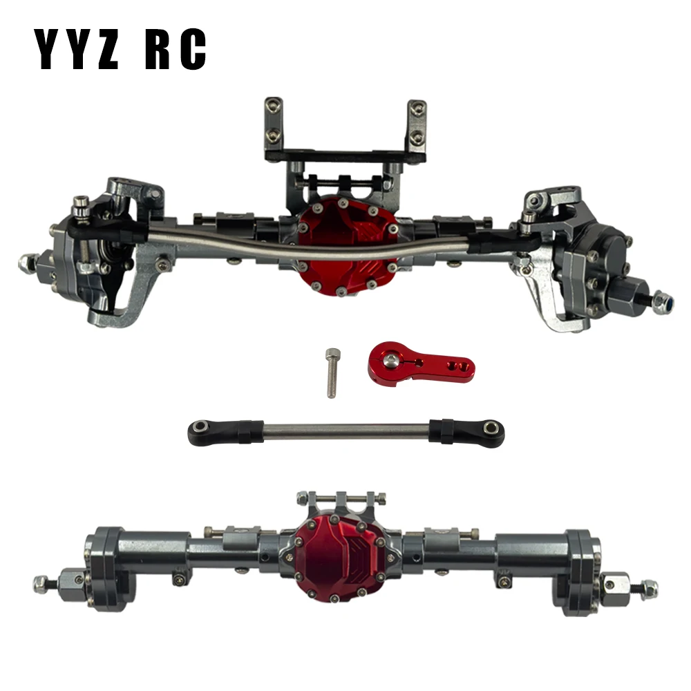 Front And Rear Axle Set For Axial Scx10 ii 2 Upgrades Parts Metallic Body Portal 1/10 90046 90047 Scx10 i RC CAR Accessories