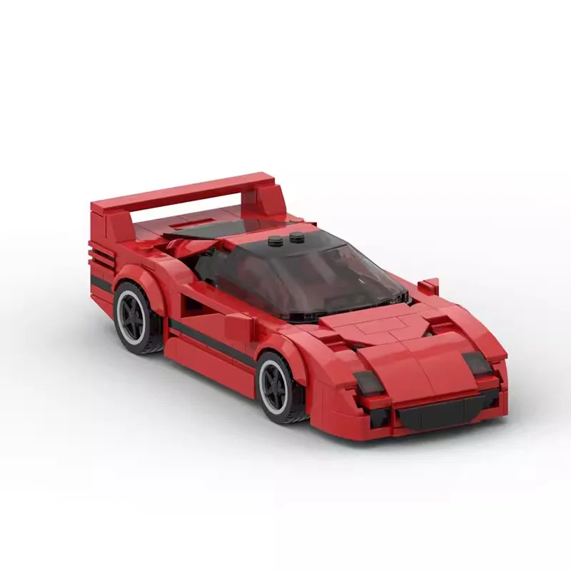 Building blocks MOC compatibled LEGOS Ferraried F40 building blocks build toy Supercar 8 grid car holiday or birthday toy gift