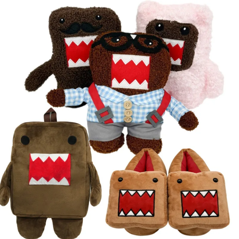 New Cartoon Domo Kun Plush Doll Funny Domo-kun Plush Doll Toy Soft Stuffed Anime Peripherals  Domo Kun Bag Slippers Collect Gift