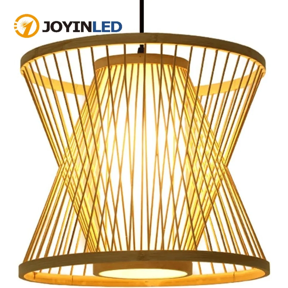 

Бамбуковая плетеная люстра, корзина в пасторальном стиле, фонарь, потолочный подвесной светильник, светильники из ротанга, регулируемые подвесные люстры