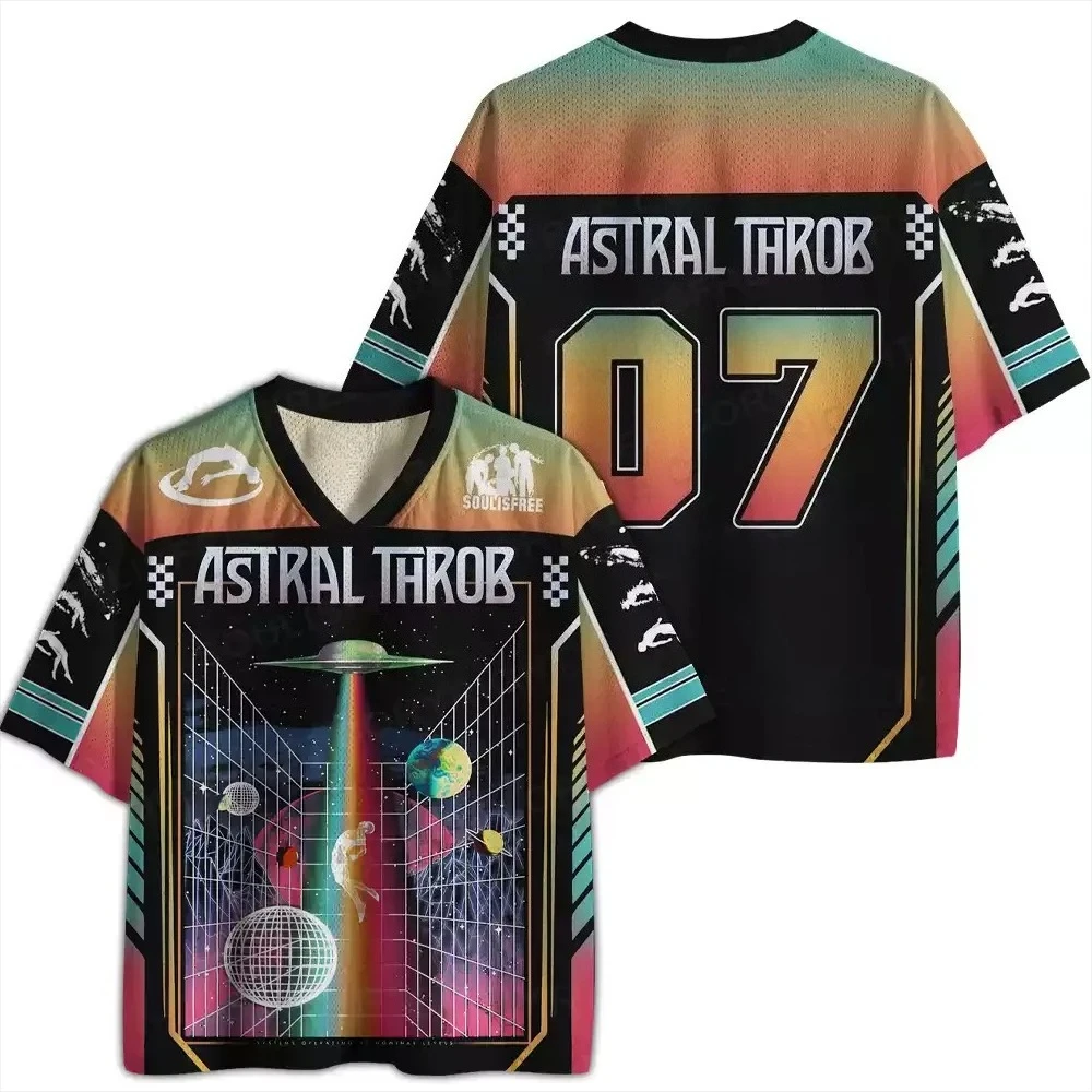 2026 Summer Fashion New Exploration Universe Mystery 3D Printed T-shirt Quick Drying Outdoor Sports Leisure V-neck T-shirt