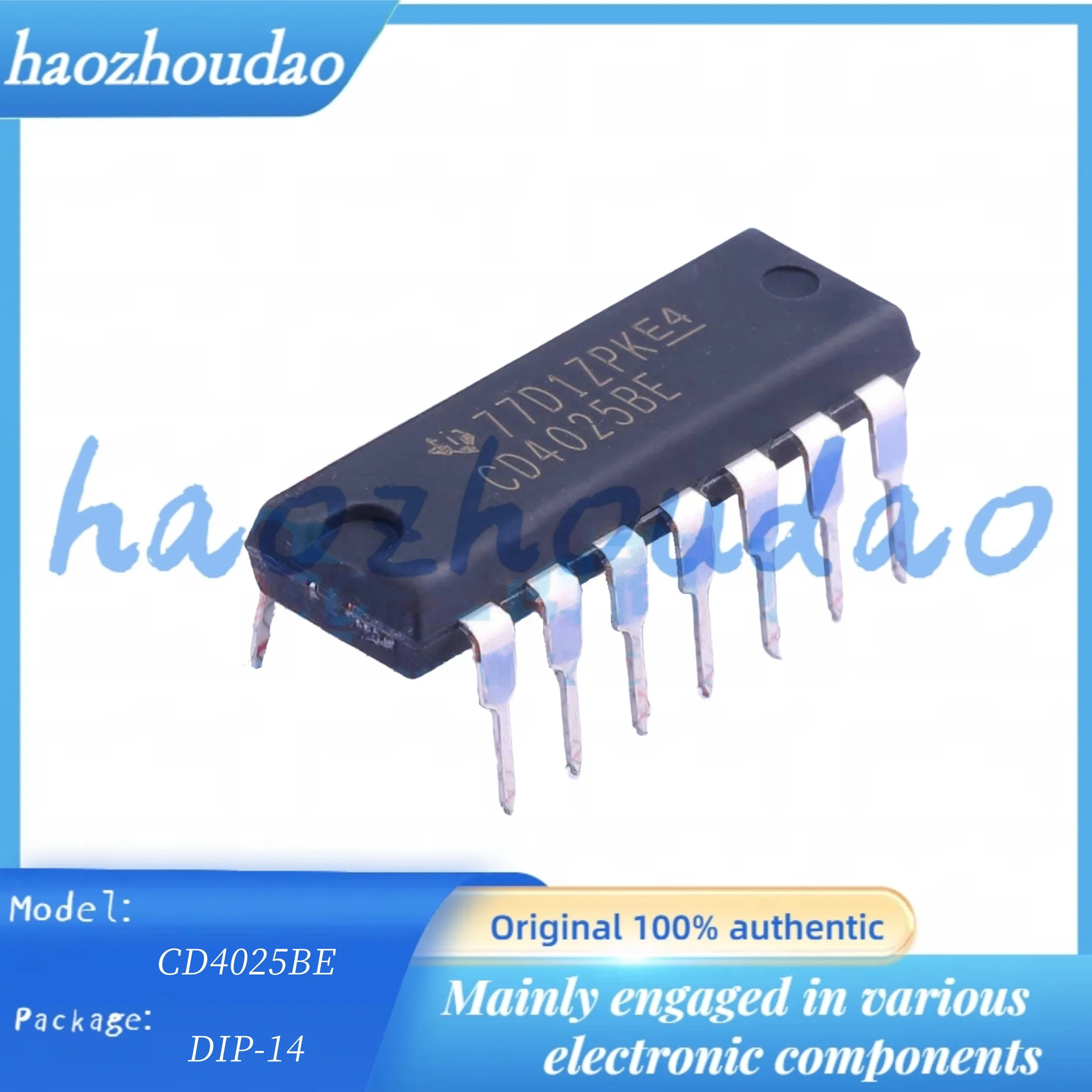 10PCS CD4011BE CD4013BE CD4025BE CD74HC02E DIP-14 Original genuine product Logic gate trigger