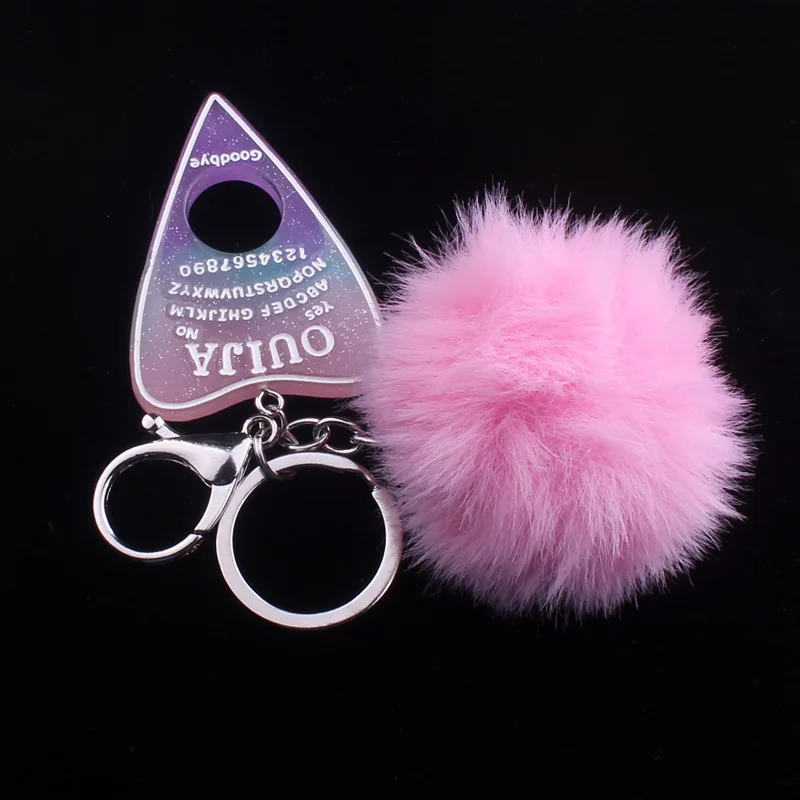 Gothic Ouija Planchette Keychain – Resin Puffer Ball Charm with Punk Style for Women, Handbag & Purse Accessory