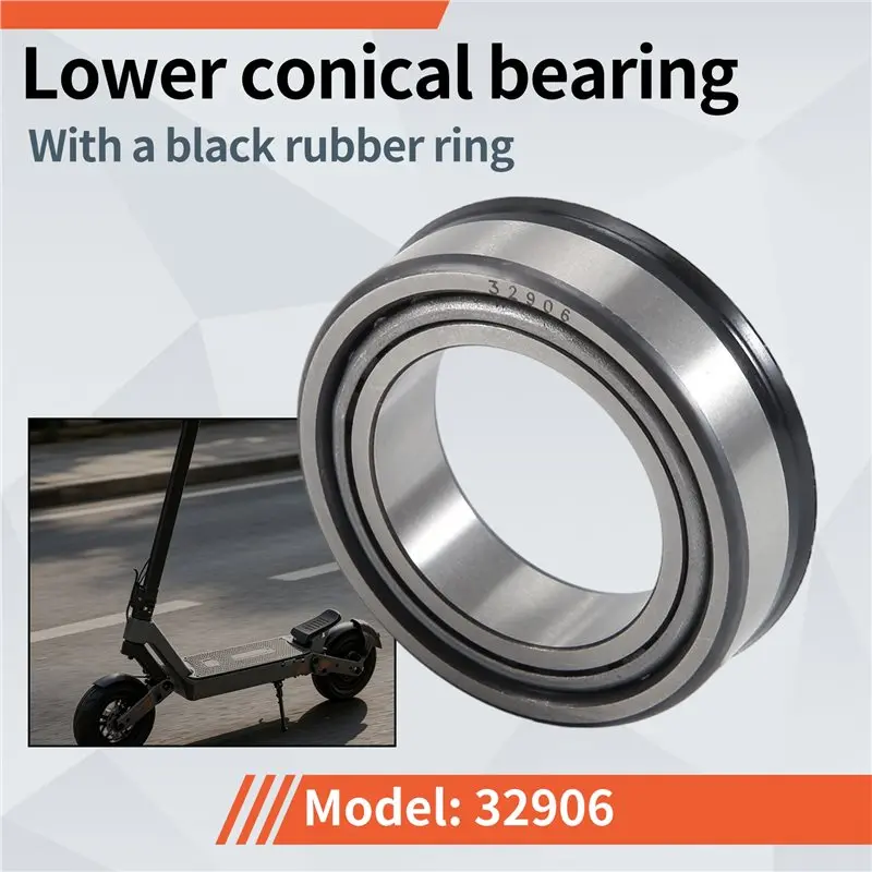 NEW HOT In Stock-For Kukirin G4 Scooter Replacement Lower Tapered Bearing With Black Seal Ring For BALL Bearing 32906 Steering
