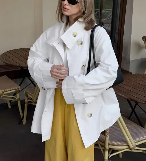 

Women's Mid-Length Windbreaker Jacket 2025 Autumn Winter Trend New Fashion Outerwear for Ladies