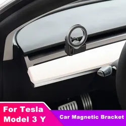 For Tesla Model3/Y Dashboard Panel Base Phone Magnetic Magsafe Bracket Suction Holder Dedicated Car Holder