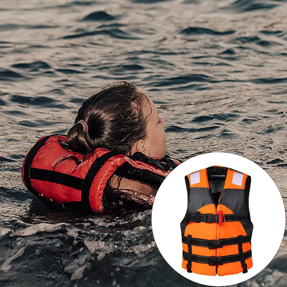 Adjustable Harness Closures Life Jacket Secure Fit Adult Life Jacket with Adjustable Harness Closures for Water Sports Boating