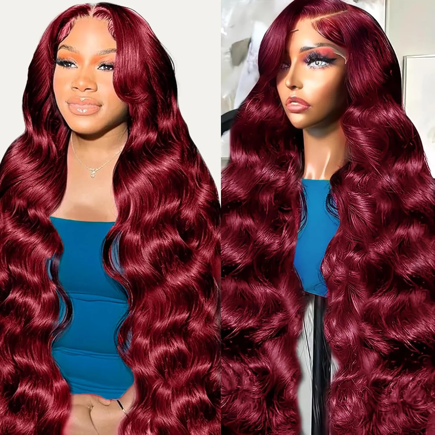 

Бордовый парик 99J из натуральных волос, 13x6 HD Lace Frontal, плотность 250%, с эффектом Body Wave, парик с кружевной передней частью 13x4 из натуральных волос для чернокожих женщин