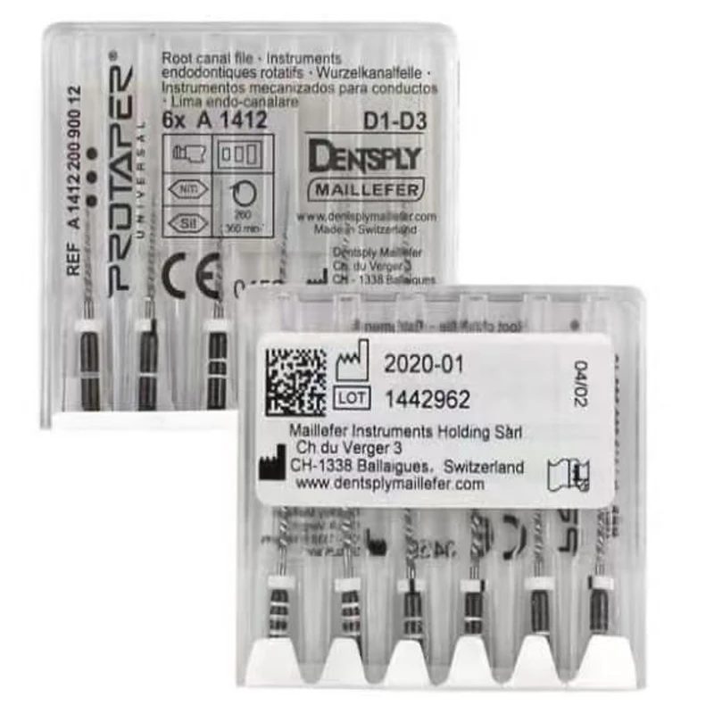 30 pièces / 5 boîtes de Fils endodontiques rotatifs Protaper D1-D3 Super Files en NiTi activé par la chaleur pour rétraitement de canal radiculaire, livraison gratuite
