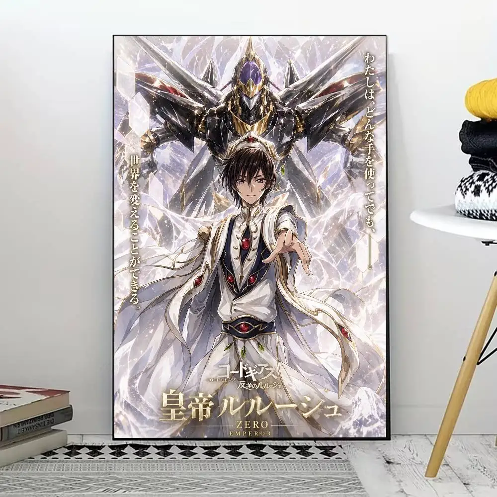 Code G-Geass Anime Poster for Living Room, Bedroom, Office, or Bar, Frameless, Indoor Use, Bedroom Wall Art.